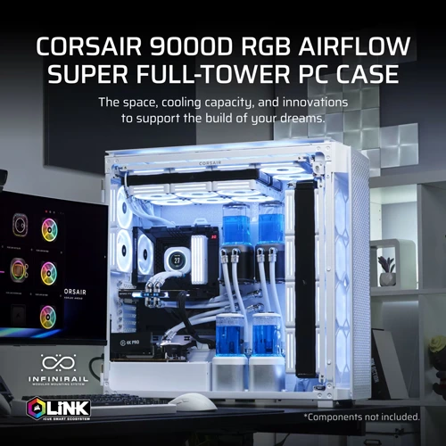 CORSAIR 9000D RGB White Airflow Super Full Tower Case