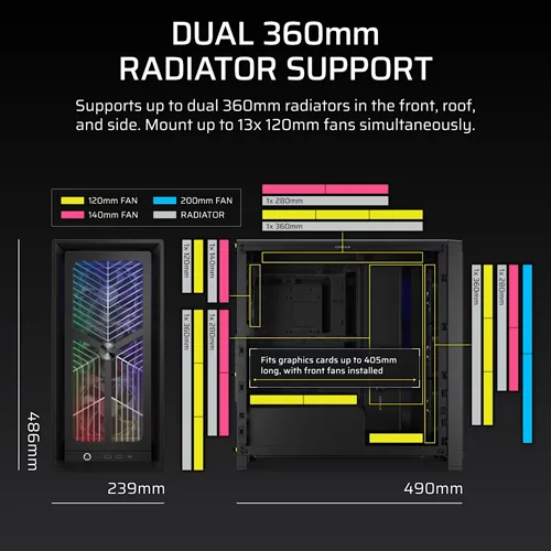 Corsair Frame 4000X RS ARGB E-ATX Mid Tower Case