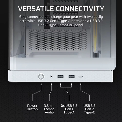 Corsair Frame 4500X RS-R ARGB Panoramic Glass White E-ATX Mid Tower Case