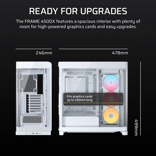 Corsair Frame 4500X RS-R ARGB Panoramic Glass White E-ATX Mid Tower Case