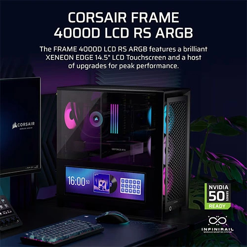 Corsair Frame 4000D LCD RS ARGB Premium E-ATX Mid Tower Case