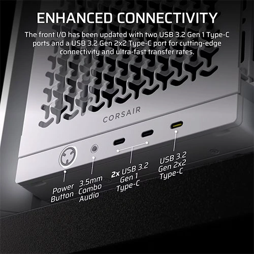 Corsair Frame 4000D LCD RS ARGB White Premium E-ATX Mid Tower Case