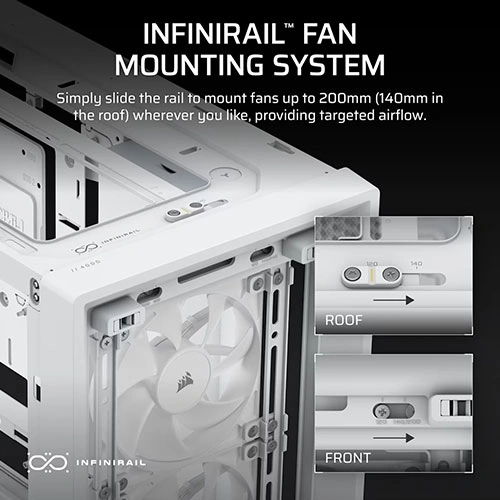Corsair Frame 4000D Wood RS Modular White E-ATX Mid Tower Case