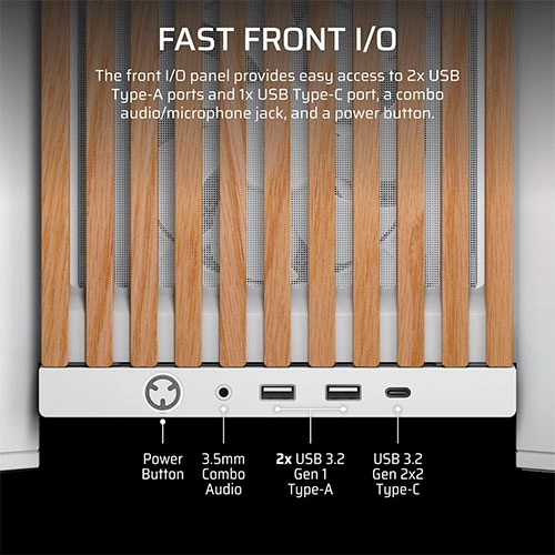 Corsair Frame 4000D Wood RS Modular White E-ATX Mid Tower Case