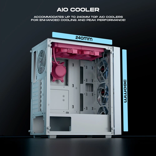 Dawg X 440 ARGB White ATX Mid Tower Case
