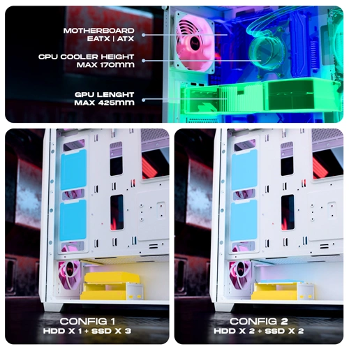Dawg X 540 ARGB White E-ATX Full Tower Case