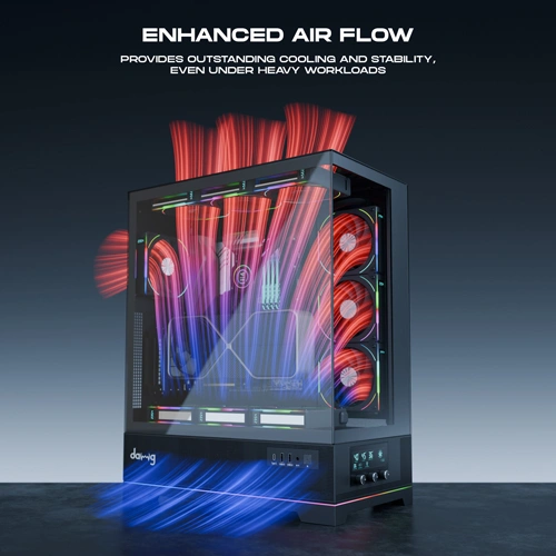 Dawg Y 990 ARGB E-ATX Mid Tower Case with Pre-installed 360mm AIO Cooler