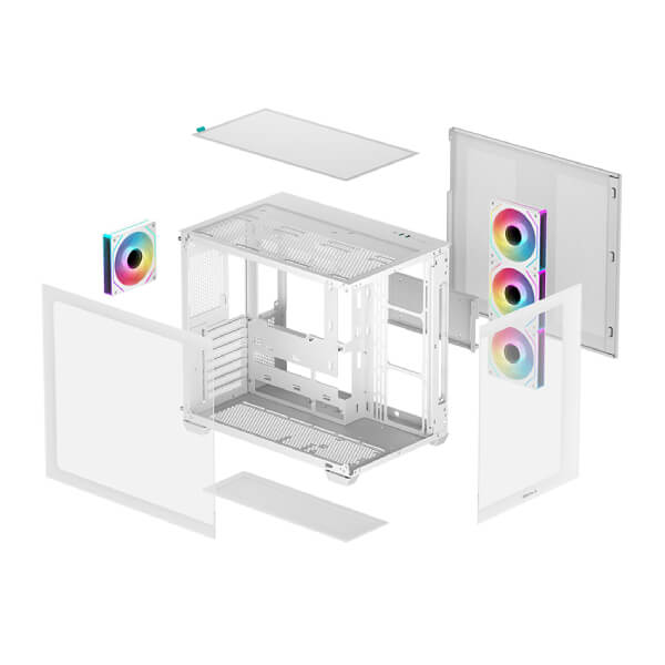 DeepCool CG530 4F White ARGB ATX Mid Tower Case