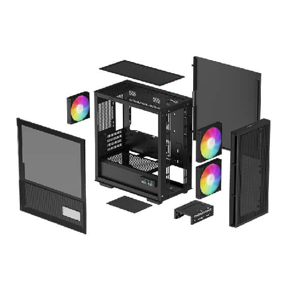 DeepCool CH360 Digital ARGB (M-ATX) Mini Tower Cabinet (Black)