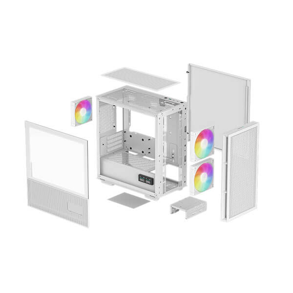 DeepCool CH360 Digital WH (M-ATX) Mini Tower Cabinet (White)