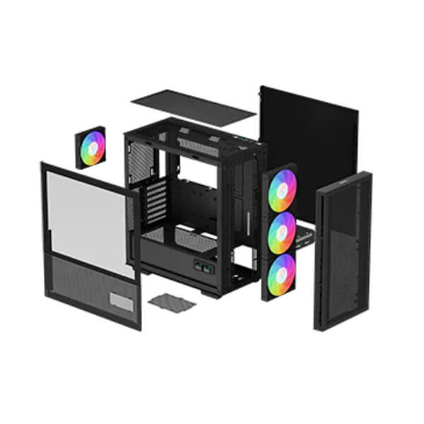 Deepcool CH560 Digital Mesh ARGB (E-ATX) Mid Tower Cabinet (Black)