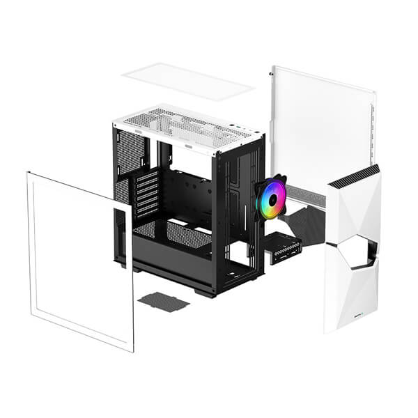 DeepCool Cyclops ARGB (E-ATX) Mid Tower Cabinet (White)