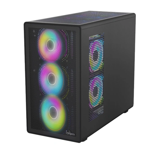 Fingers HyperHawk RGB Black M-ATX Mid Tower Case