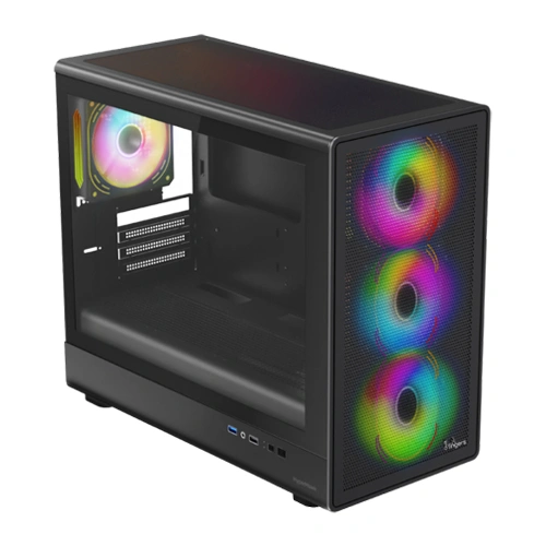 Fingers HyperHawk RGB Black M-ATX Mid Tower Case