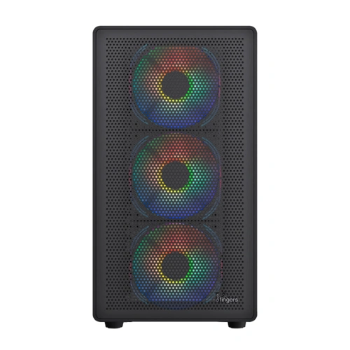 Fingers HyperHawk RGB Black M-ATX Mid Tower Case