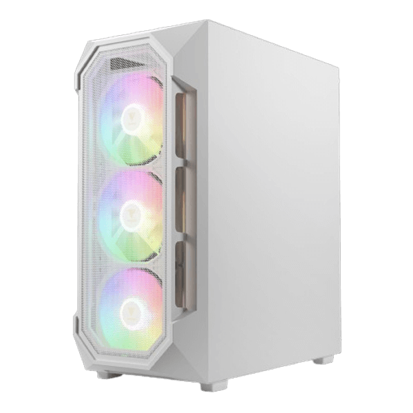 Gamdias Aura GC1 Elite WH V2 ARGB (ATX) Mid Tower Cabinet (White)