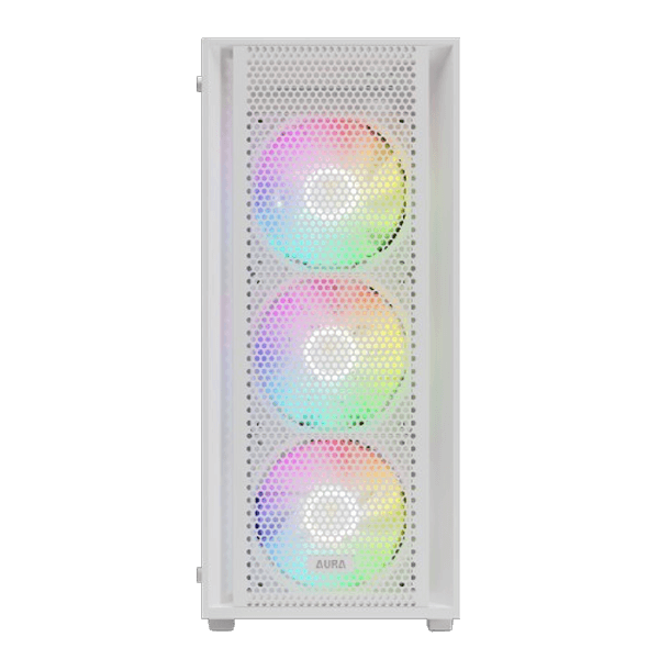 Gamdias Aura GC2 Elite WH V2 ARGB (ATX) Mid Tower Cabinet (White)