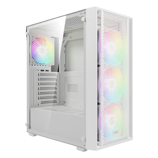 Gamdias Aura GC2 Elite WH V2 ARGB (ATX) Mid Tower Cabinet (White)