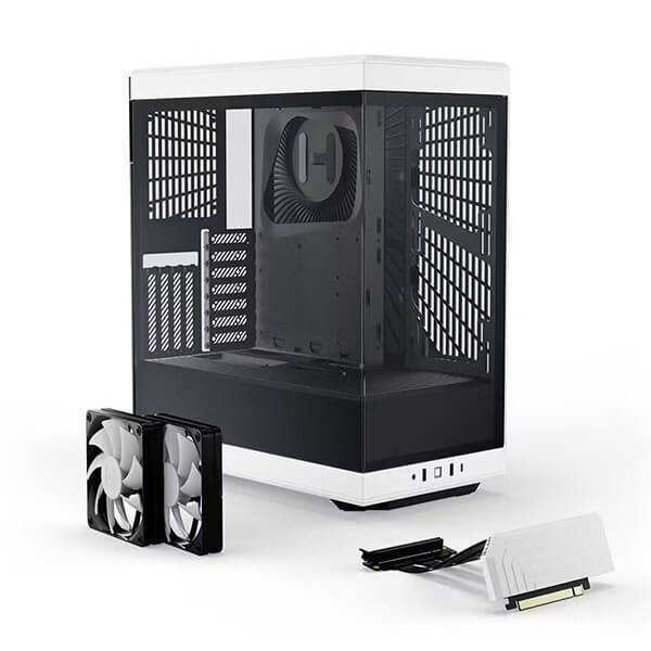 Hyte Y40 TG Black and White ATX Mid Tower Case