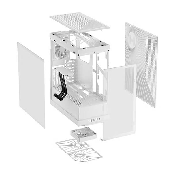 Hyte Y40 TG White ATX Mid Tower Case