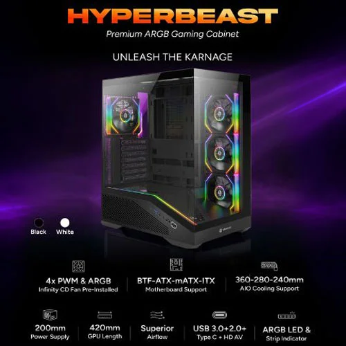 Karnage Hyperbeast ARGB ATX Mid Tower Case