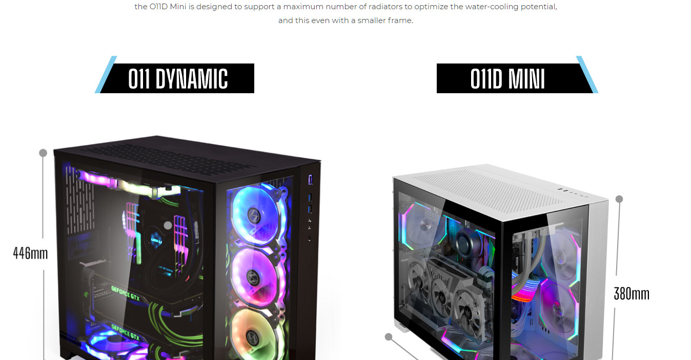 Lian Li O11-Dynamic-Mini | ATX - Mid Tower Cabinet (Black)