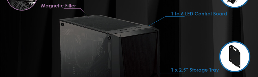 MSI MAG Forge 100M Mid Tower Gaming PC Case at Rs 4200, Gaming Cabinet in  Mumbai