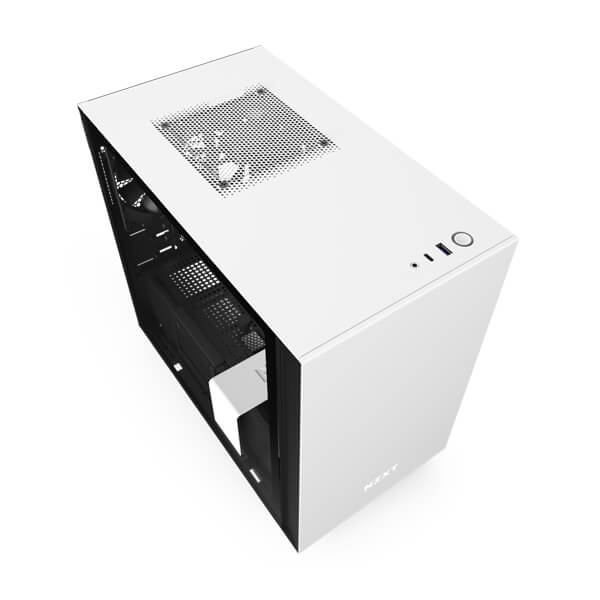 Nzxt H210i (M-ITX) Mini Tower Cabinet (Matte White-Black)