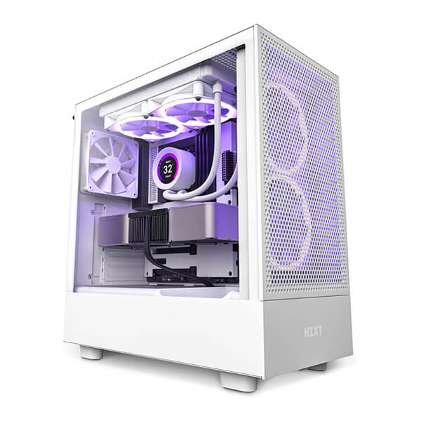 Nzxt H5 Flow (E-ATX) Mid Tower Cabinet (White)