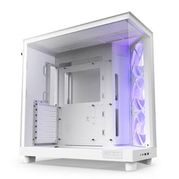 NZXT H6 Flow RGB ホワイト ATX PCケース Buy Nzxt H6 Flow RGB Dual-Chamber Cabinet, White