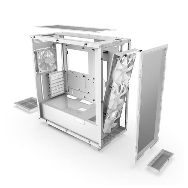Nzxt H7 Flow RGB White ATX Mid Tower Case