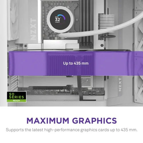 Nzxt H9 Flow White 2025 Edition E-ATX Mid Tower Case