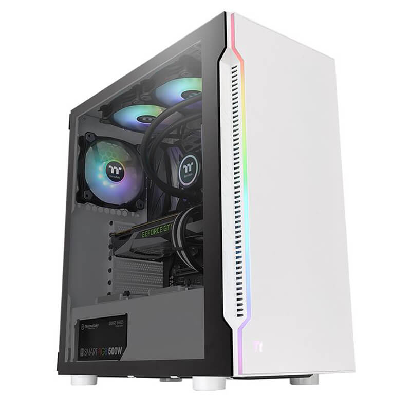 Thermaltake H200 TG Snow RGB (White)