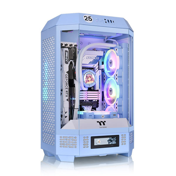 Thermaltake The Tower 300 Hydrangea Blue M-ATX Mini Tower Case