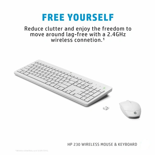 HP 230 Wireless White Keyboard and Mouse Combo