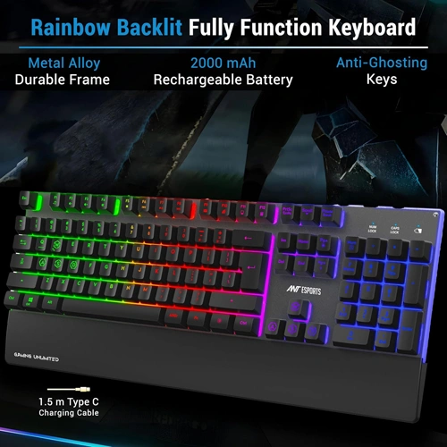 Ant Esports KM500W Pro Wireless Gaming Keyboard Mouse Combo