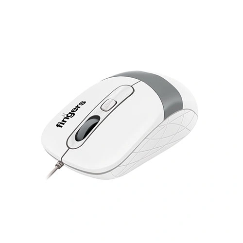 Fingers Velvet Combo C4 Rangeela Series Pearl Grey and White Keyboard and Mouse