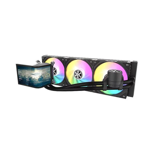 Kingcool Orbitto 360mm ARGB CPU Liquid Cooler With 6.67 Inches Curved OLED Display