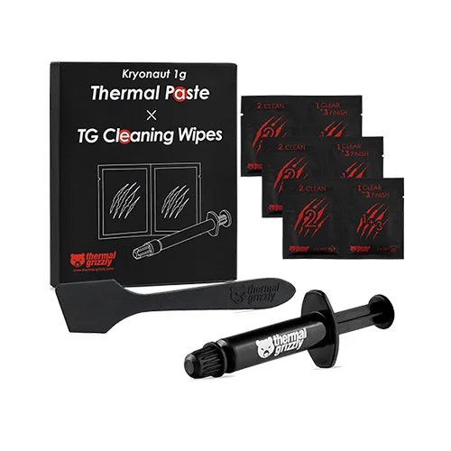 Thermal Grizzly Kryonaut 1g Thermal Paste with Cleaning Wipes