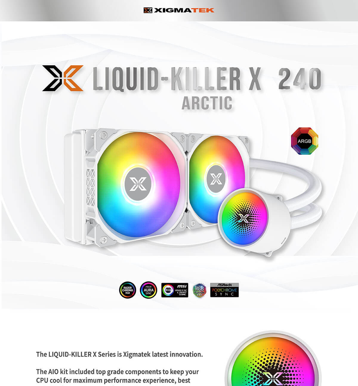 xigmatek cpu cooler white 