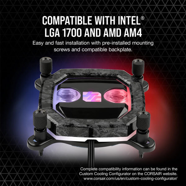 CORSAIR Hydro X Series XC8 RGB PRO CPU Water Block (1700/1200/AM5/AM4) - JayzTwoCents Edition