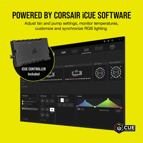 CORSAIR Hydro X Series iCUE XH305i RGB PRO Black Custom Cooling Kit