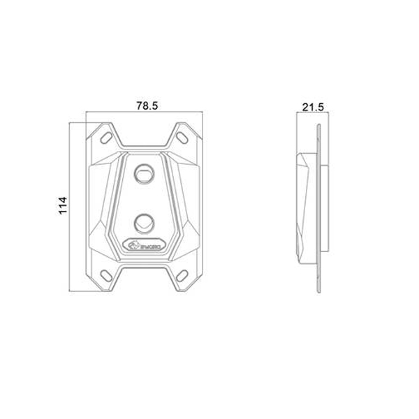 Bykski CPU Water Block For AMD sTRX4/TR4/AM4 Socket - Nickel Plated (CPU-XPR-CU-M-V2)