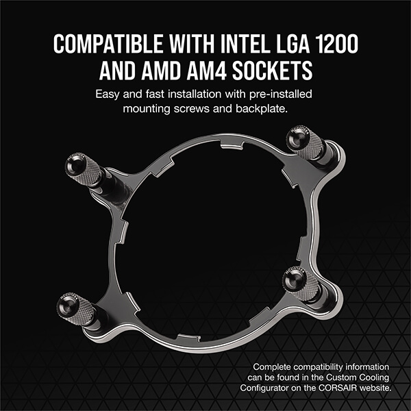 CORSAIR Hydro X Series XC7 RGB CPU Water Block (1200/115X/AM4) – Black