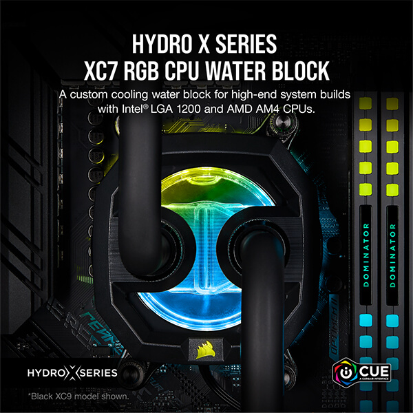 CORSAIR Hydro X Series XC7 RGB CPU Water Block (1200/AM4) – Silver