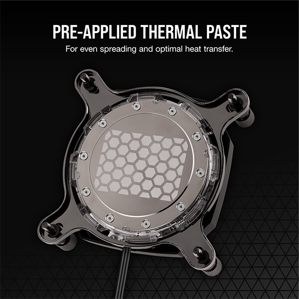 CORSAIR Hydro X Series XC9 RGB CPU Water Block (2066/sTRX4) – Black