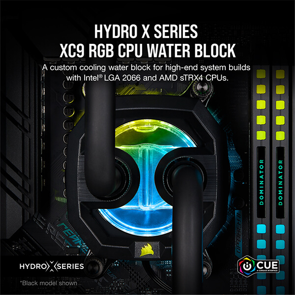 CORSAIR Hydro X Series XC9 RGB CPU Water Block (2066/sTRX4) – Silver