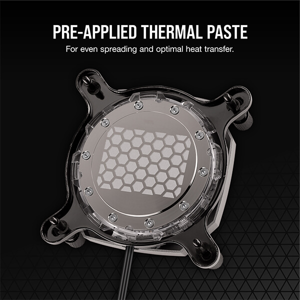 CORSAIR Hydro X Series XC9 RGB CPU Water Block (2066/sTRX4) – Silver
