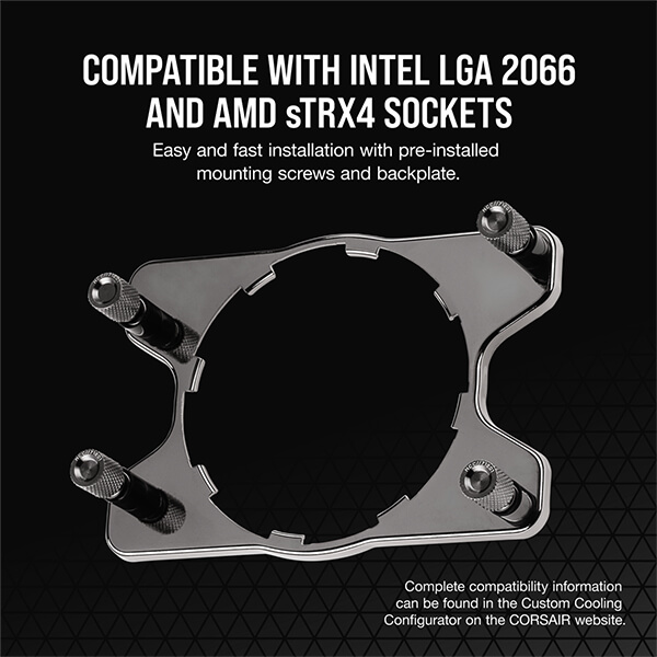 CORSAIR Hydro X Series XC9 RGB CPU Water Block (2066/sTRX4) – Silver