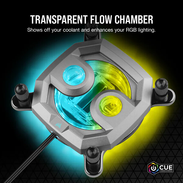 CORSAIR Hydro X Series XC7 RGB PRO CPU Water Block (1700/1200/AM5/AM4) - Silver